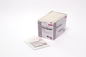 Sponges Gauze Sterile 1's 2'x2' 12-Ply ProAdvantage (100/BX 24BX/CS) by Pro Advantage  ID P157002
